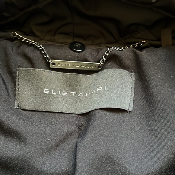 Elie Tahari Down Coat with Fur Hood - Picture 8 of 8